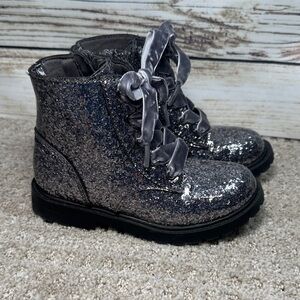 Old Navy Glittery Kids Boots with Velvet Laces